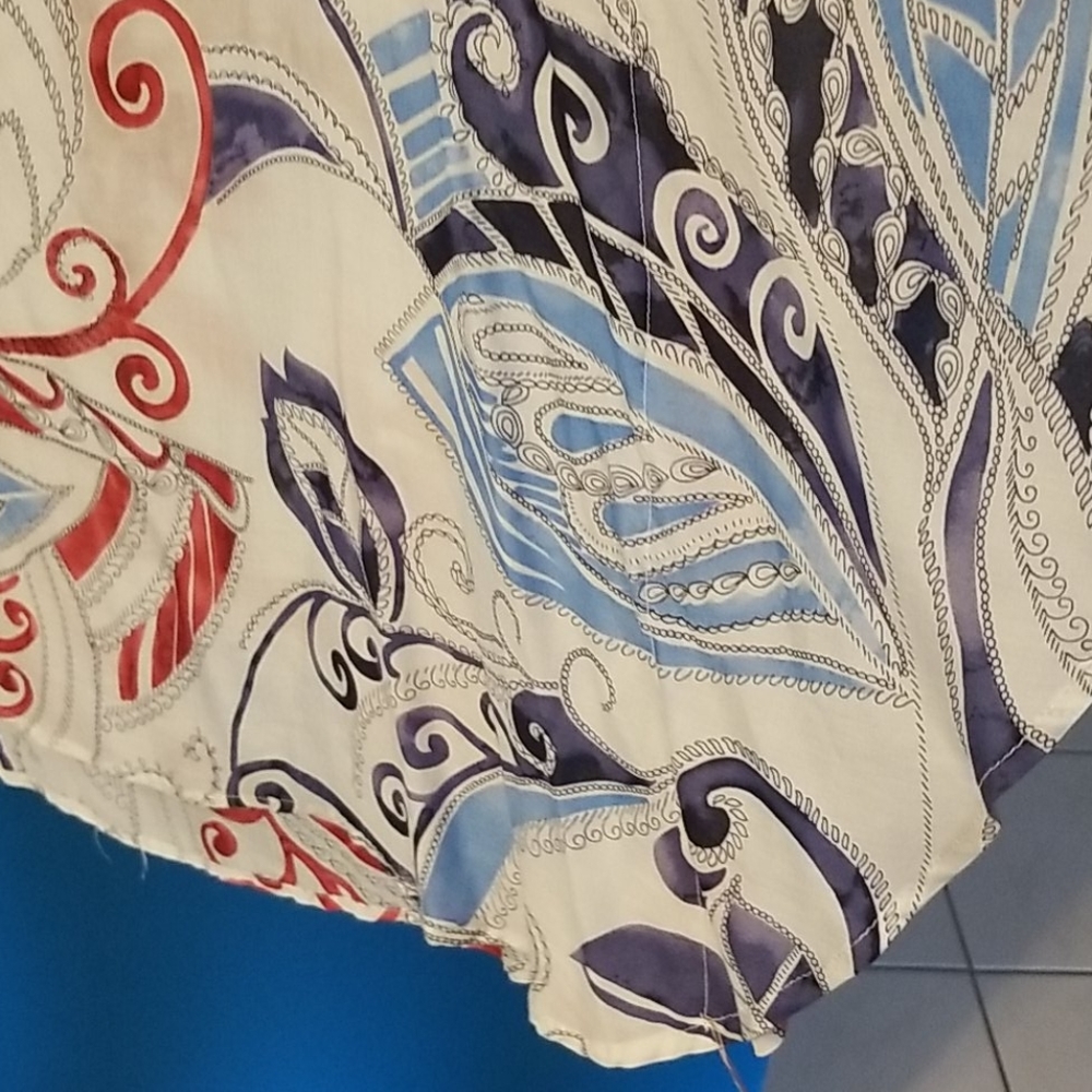 Chico's print poncho sizeS/M could fit Large - Picture 6 of 9